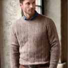 Rundhals-Pullover in 100% Alpaka